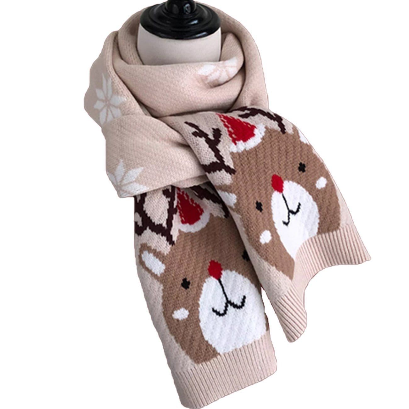 Fawn Snowflake Christmas Knit Scarf sold by Yugen Theory product image thumbnail 3