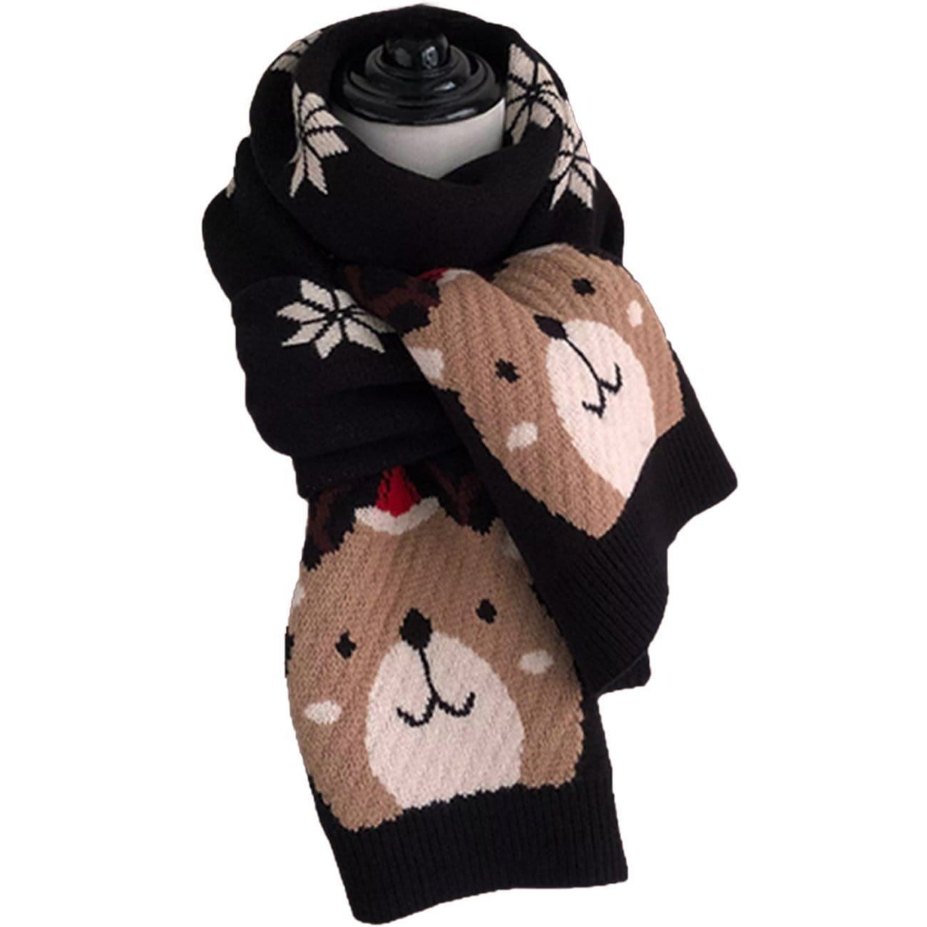 Fawn Snowflake Christmas Knit Scarf sold by Yugen Theory product image thumbnail 2