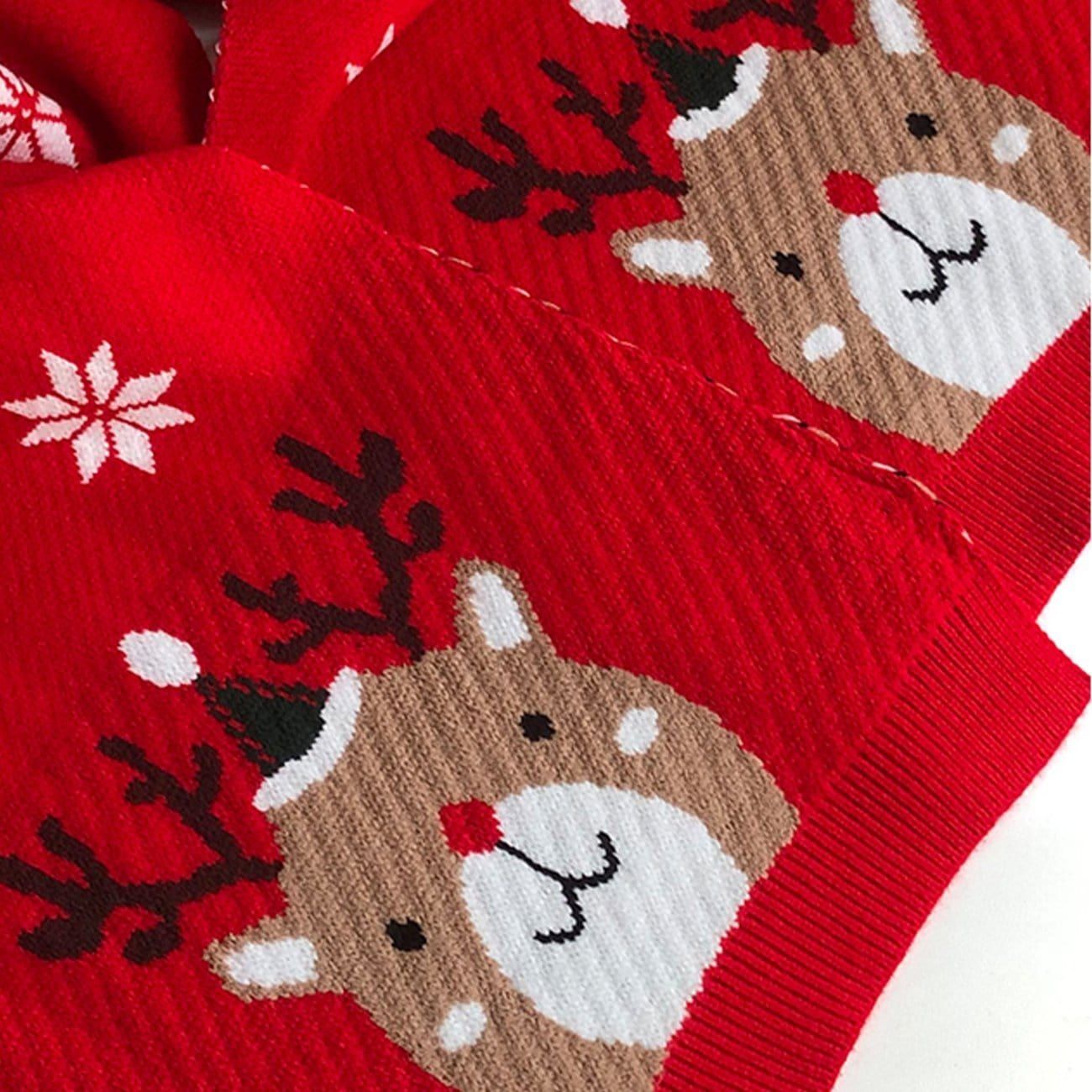 Fawn Snowflake Christmas Knit Scarf sold by Yugen Theory product image thumbnail 5