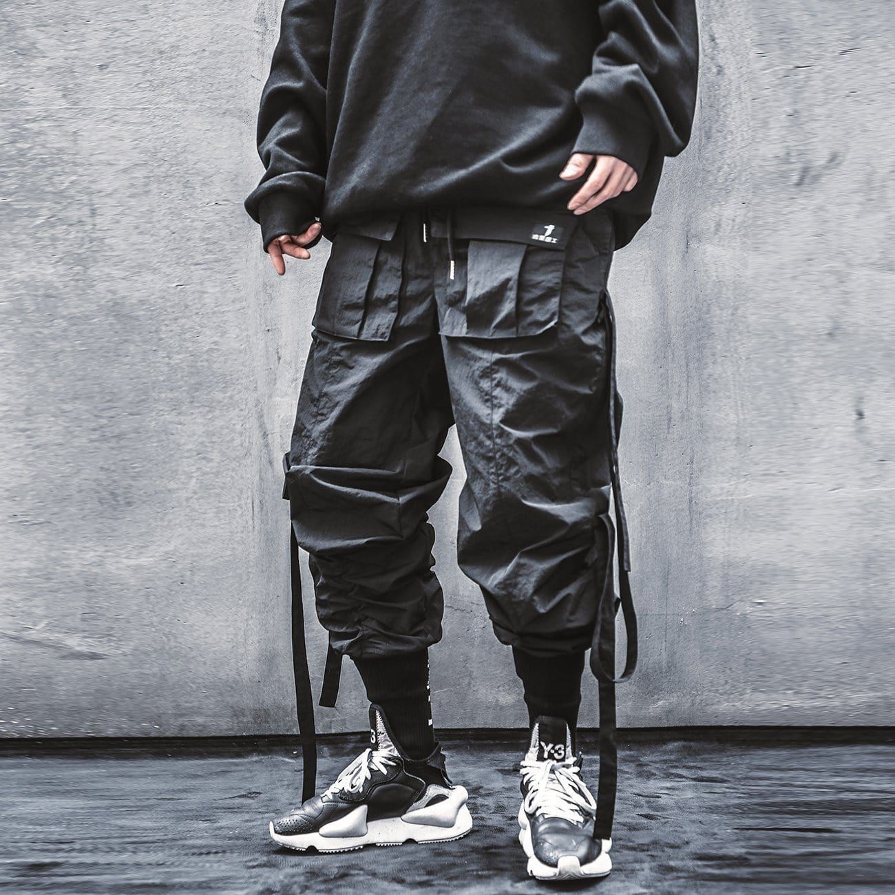 Functional Ribbons Elastic Cargo Pants sold by Yugen Theory product image thumbnail 2