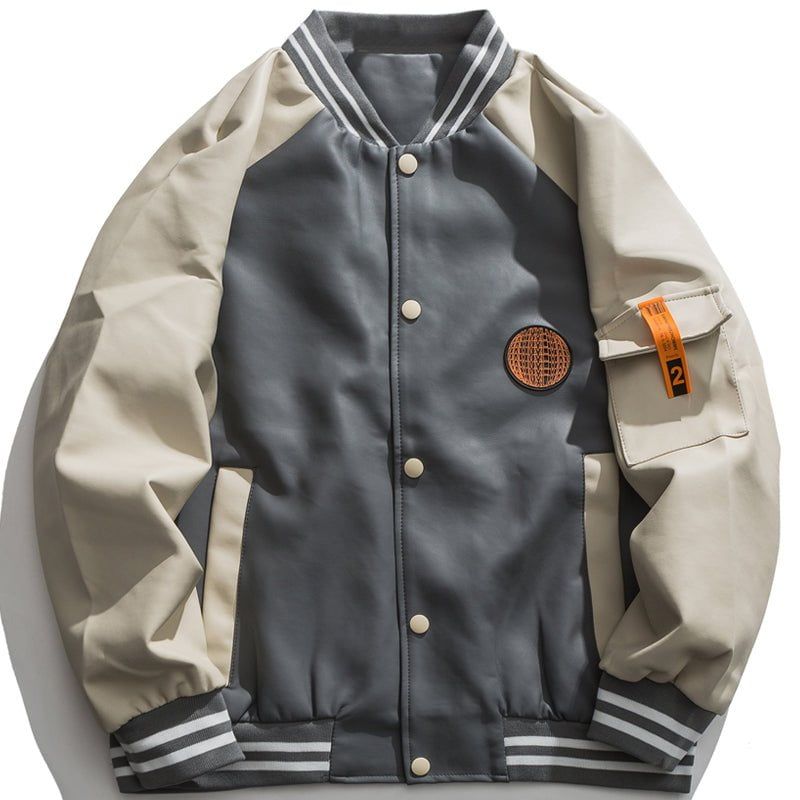 Leather Letterman Baseball Jacket sold by Yugen Theory