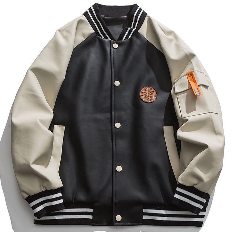 Leather Letterman Baseball Jacket sold by Yugen Theory product image thumbnail 3