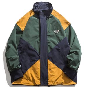 Contrasting Color Stitching Tooling Varsity Jacket sold by Yugen Theory