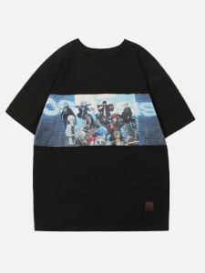Anime Cartoon Print T-Shirt sold by Yugen Theory