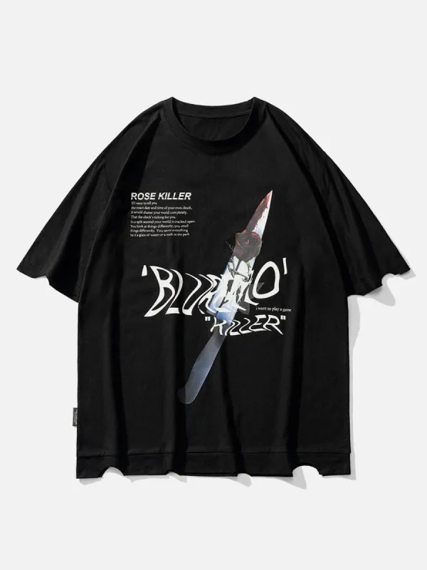 Rose Killer Graphic T-Shirt sold by Yugen Theory