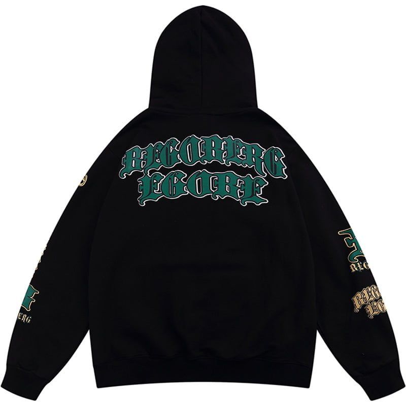 Gothic Hoodie Letter Print sold by Yugen Theory product image thumbnail 4