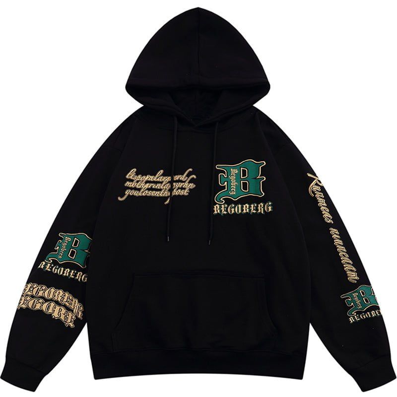 Gothic Hoodie Letter Print sold by Yugen Theory product image thumbnail 3