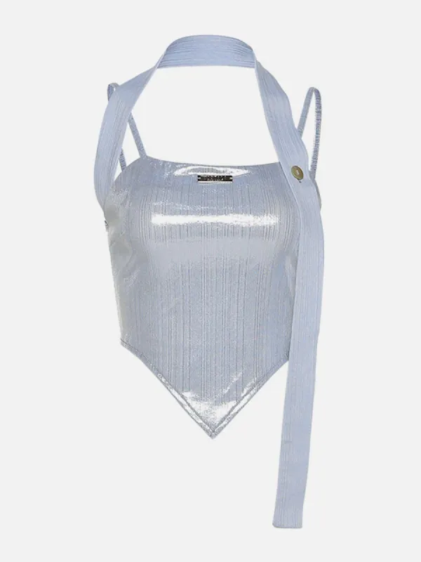 Solid Color Ribbon Suspenders Sexy Vest sold by Yugen Theory