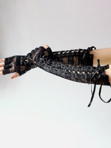 Lace Straps Long Gloves sold by Yugen Theory