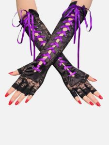 Lace Straps Long Gloves sold by Yugen Theory