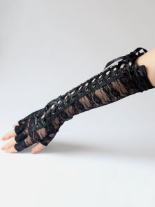 Lace Straps Long Gloves sold by Yugen Theory