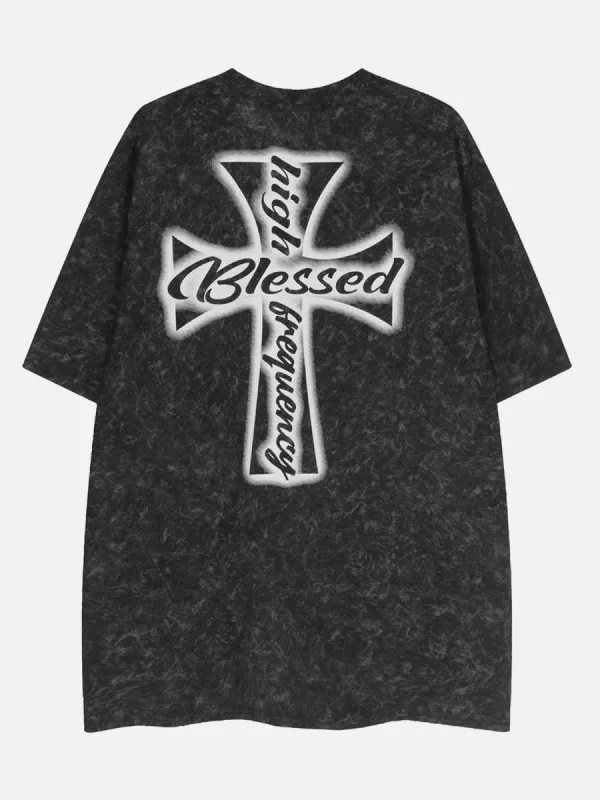 Cross Letters Graphic T-Shirt sold by Yugen Theory