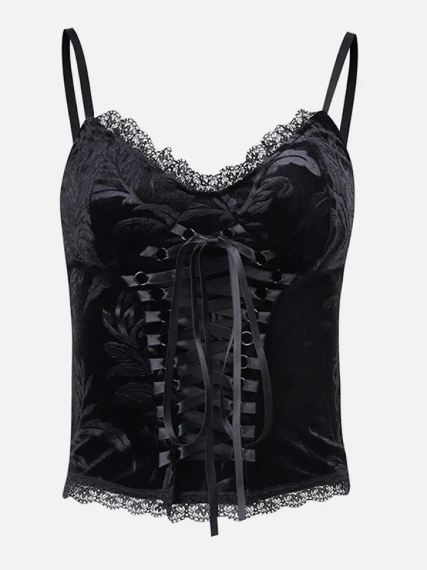 Sexy Lace Vintage Vest sold by Yugen Theory