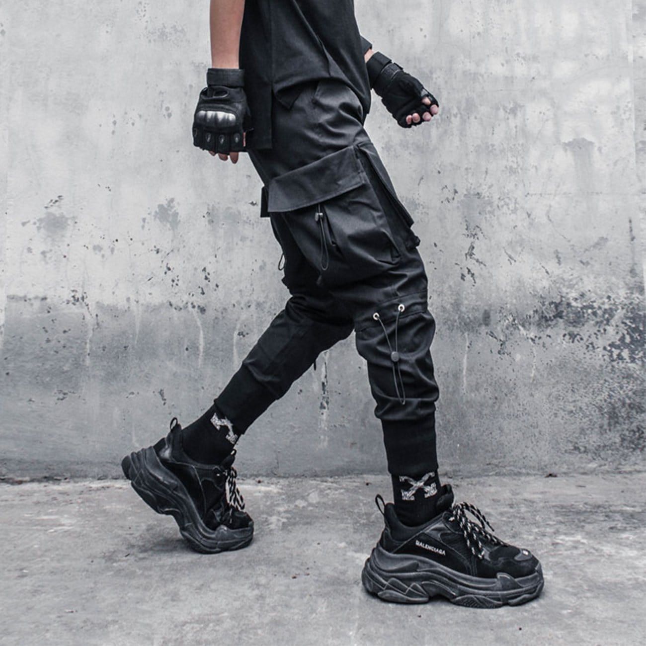 Functional Big Pocket Drawstring Cargo Pants sold by Yugen Theory product image thumbnail 4