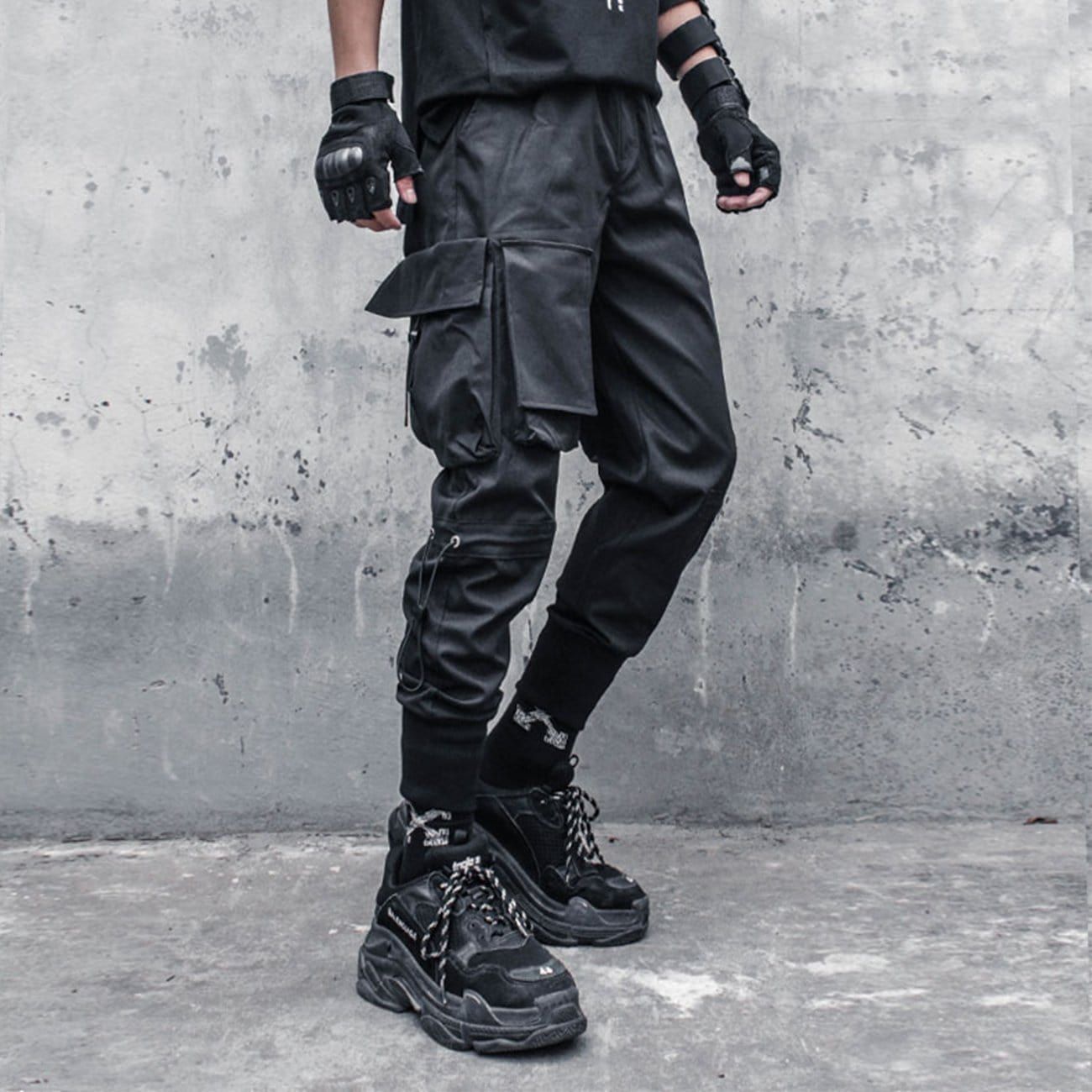 Functional Big Pocket Drawstring Cargo Pants sold by Yugen Theory product image thumbnail 3