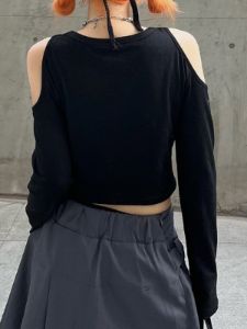 Rose Spider Web Long Sleeve T Shirt sold by Yugen Theory