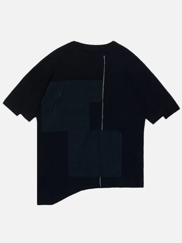Patchwork Personalized Zipper T-Shirt sold by Yugen Theory