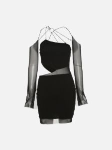 Mesh Sling Hollow Dress sold by Yugen Theory