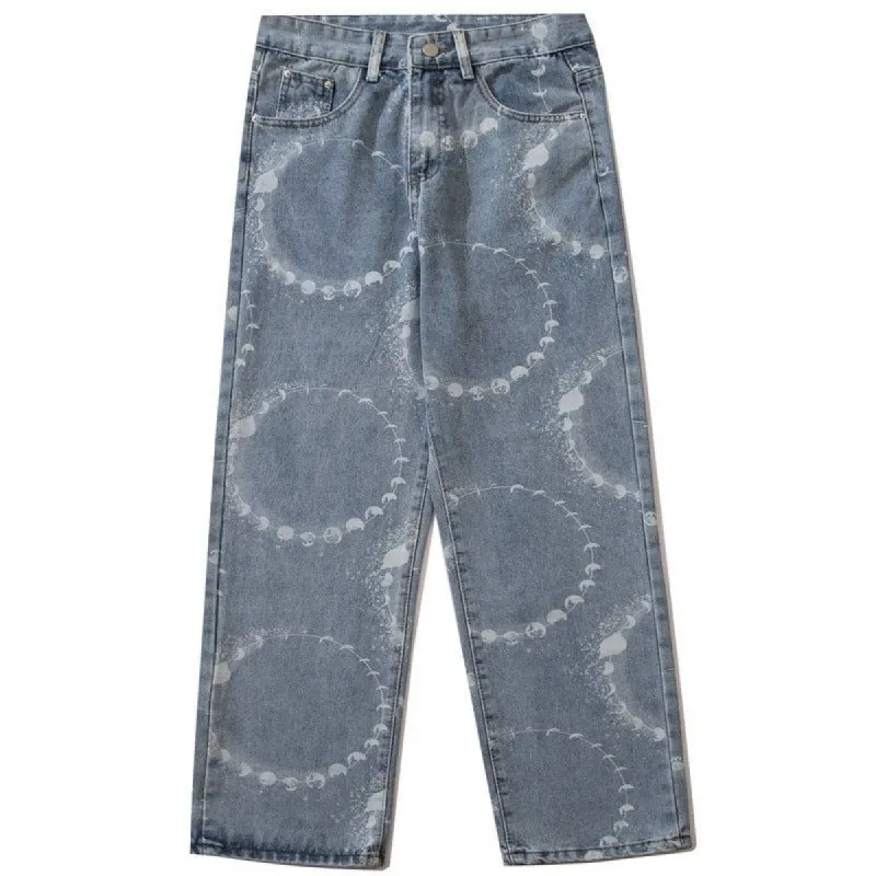 Wide Leg Jeans Full Pattern sold by Yugen Theory