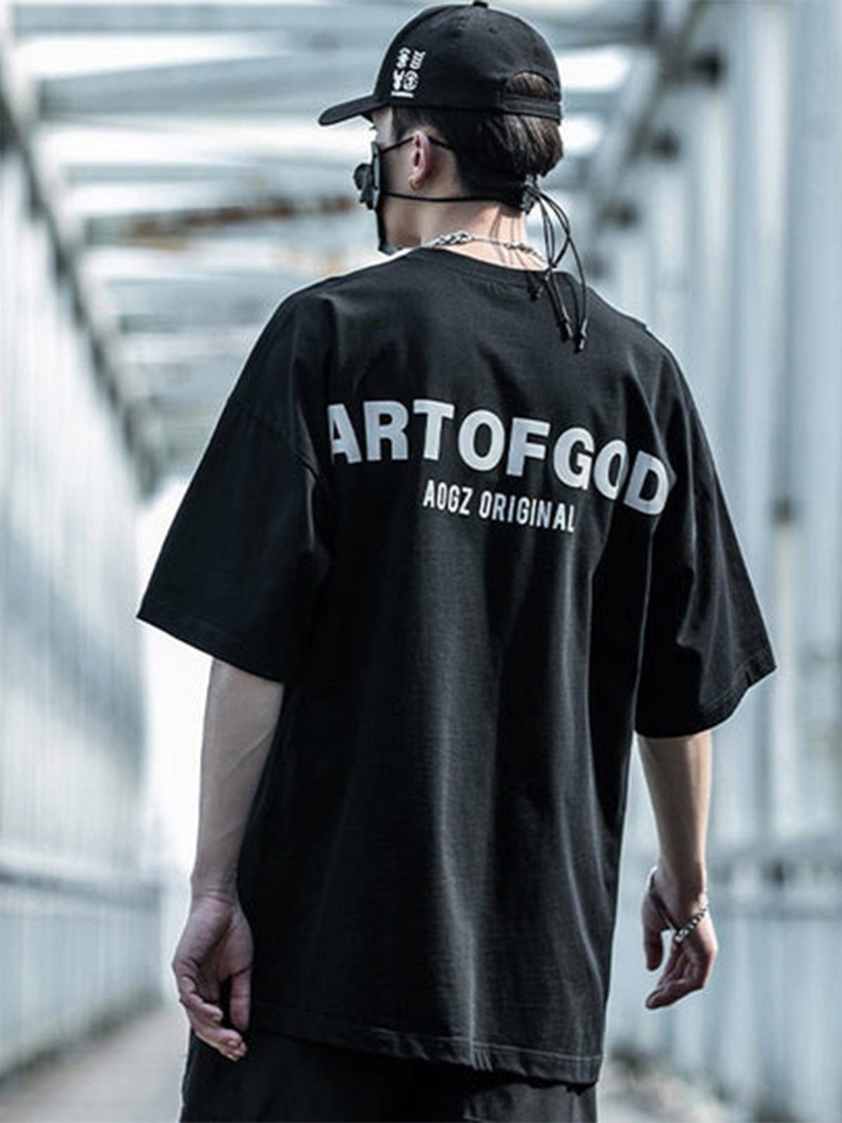 Function Reflective Letter Print T-Shirt sold by Yugen Theory product image thumbnail 3