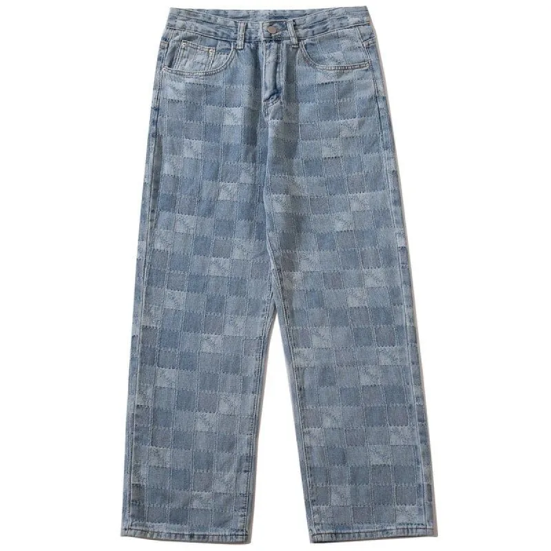 Vintage Wide Leg Jeans Plaid sold by Yugen Theory