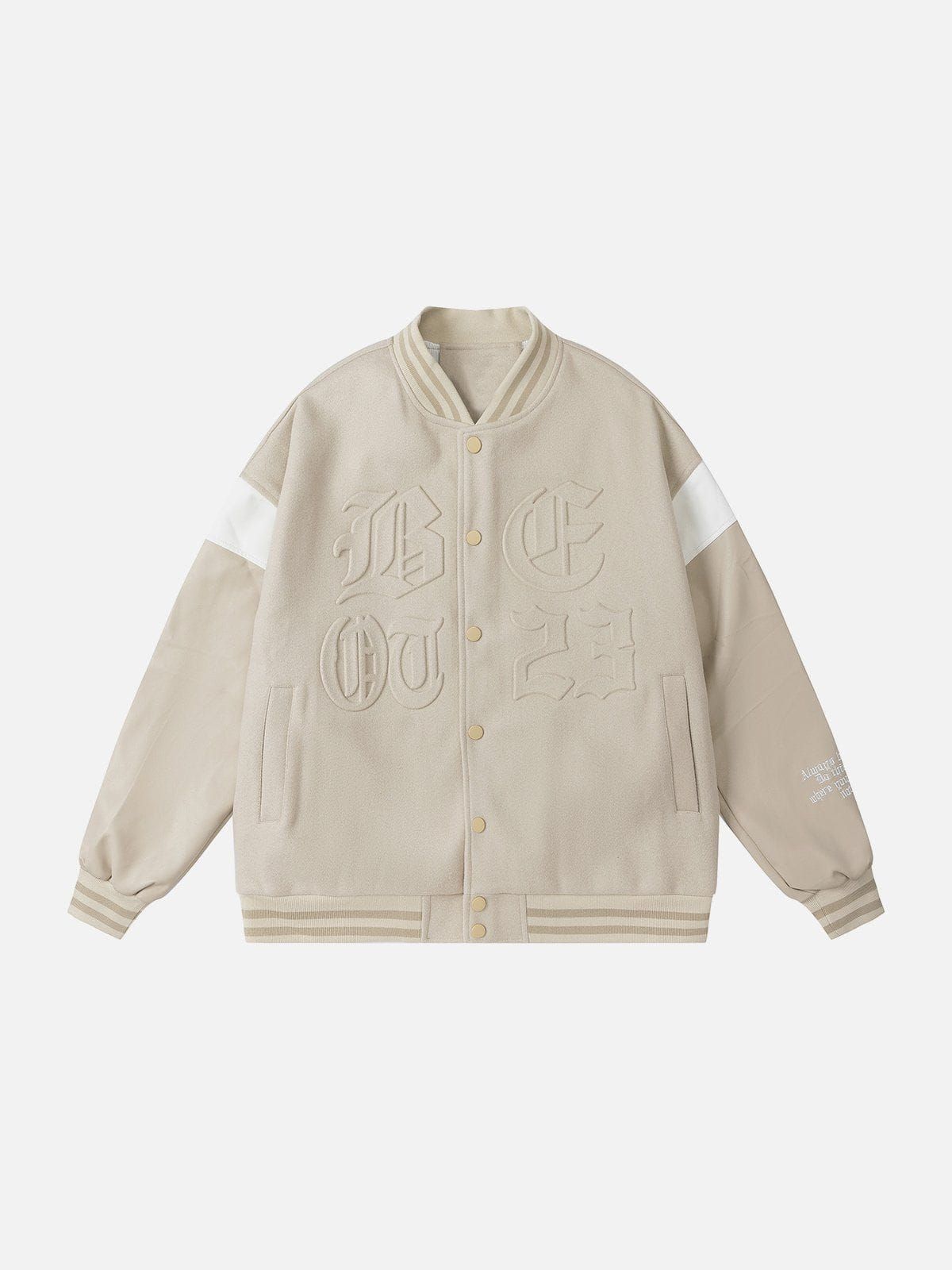 Letters Embossing Varsity Jacket sold by Yugen Theory product image thumbnail 3