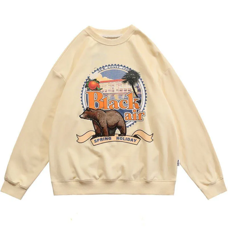 Oversize Sweatshirt Brown Bear sold by Yugen Theory