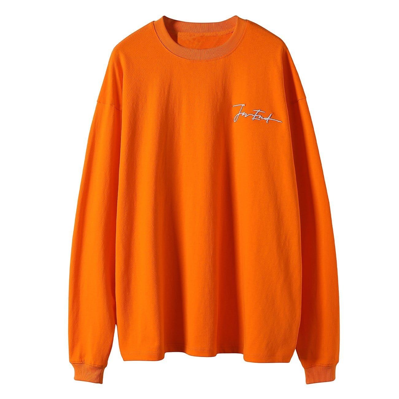 Solid Color Embroidery Sweatshirt sold by Yugen Theory product image thumbnail 4