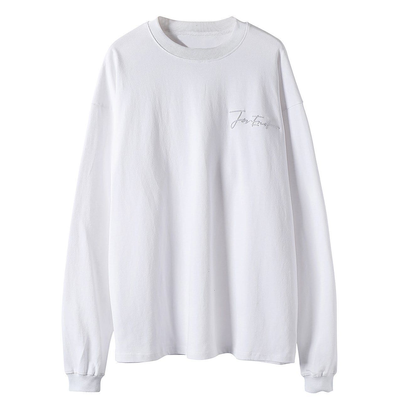 Solid Color Embroidery Sweatshirt sold by Yugen Theory product image thumbnail 3