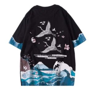 Crane Wave T-Shirt sold by Yugen Theory