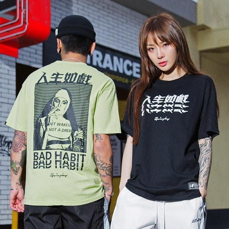 Bad Habit Graphic T-Shirt sold by Yugen Theory product image thumbnail 4