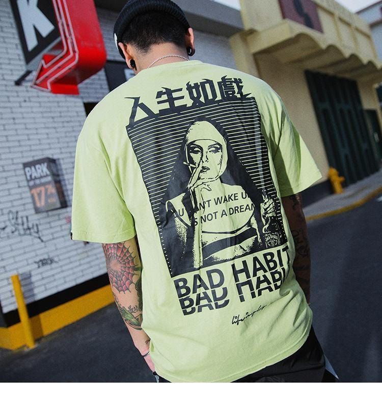 Bad Habit Graphic T-Shirt sold by Yugen Theory product image thumbnail 3