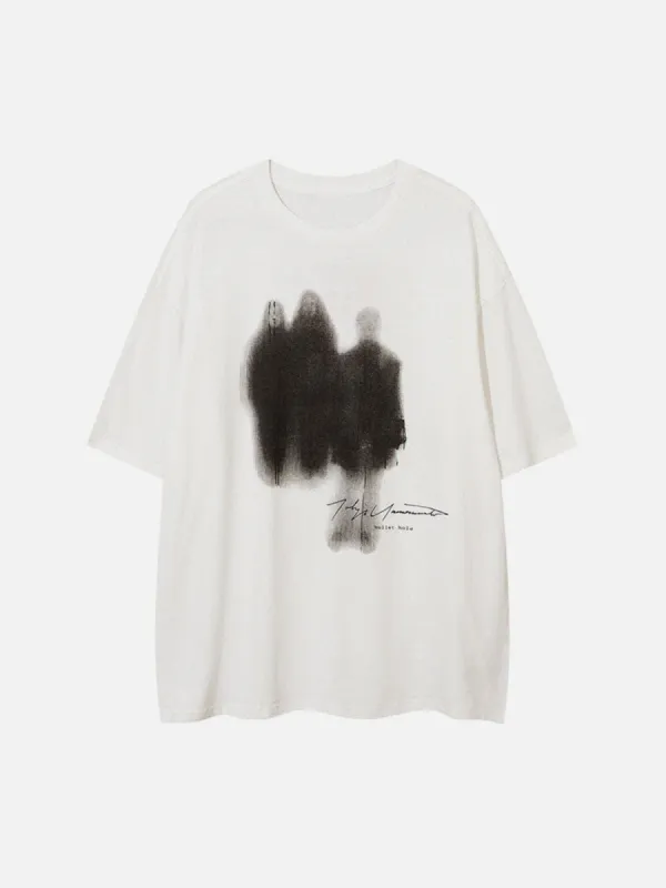 Graffiti Silhouette Graphic T-Shirt sold by Yugen Theory