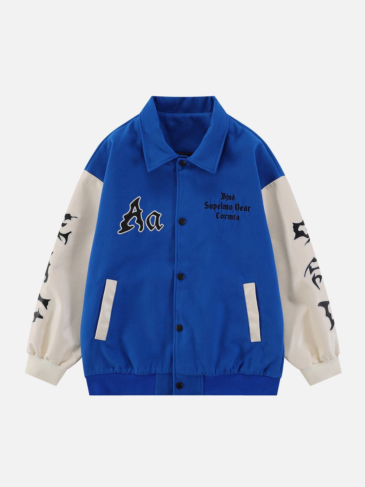 Embroidery Letters Aa Varsity Jacket sold by Yugen Theory