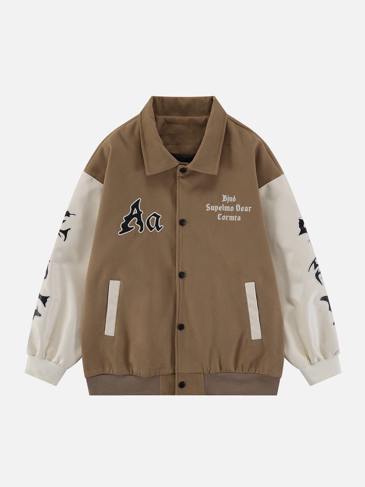 Embroidery Letters Aa Varsity Jacket sold by Yugen Theory product image thumbnail 4