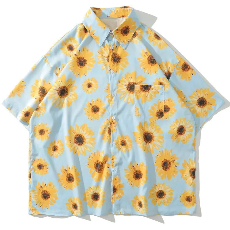 Hawaiian S/ S Shirt Full Sunflower sold by Yugen Theory