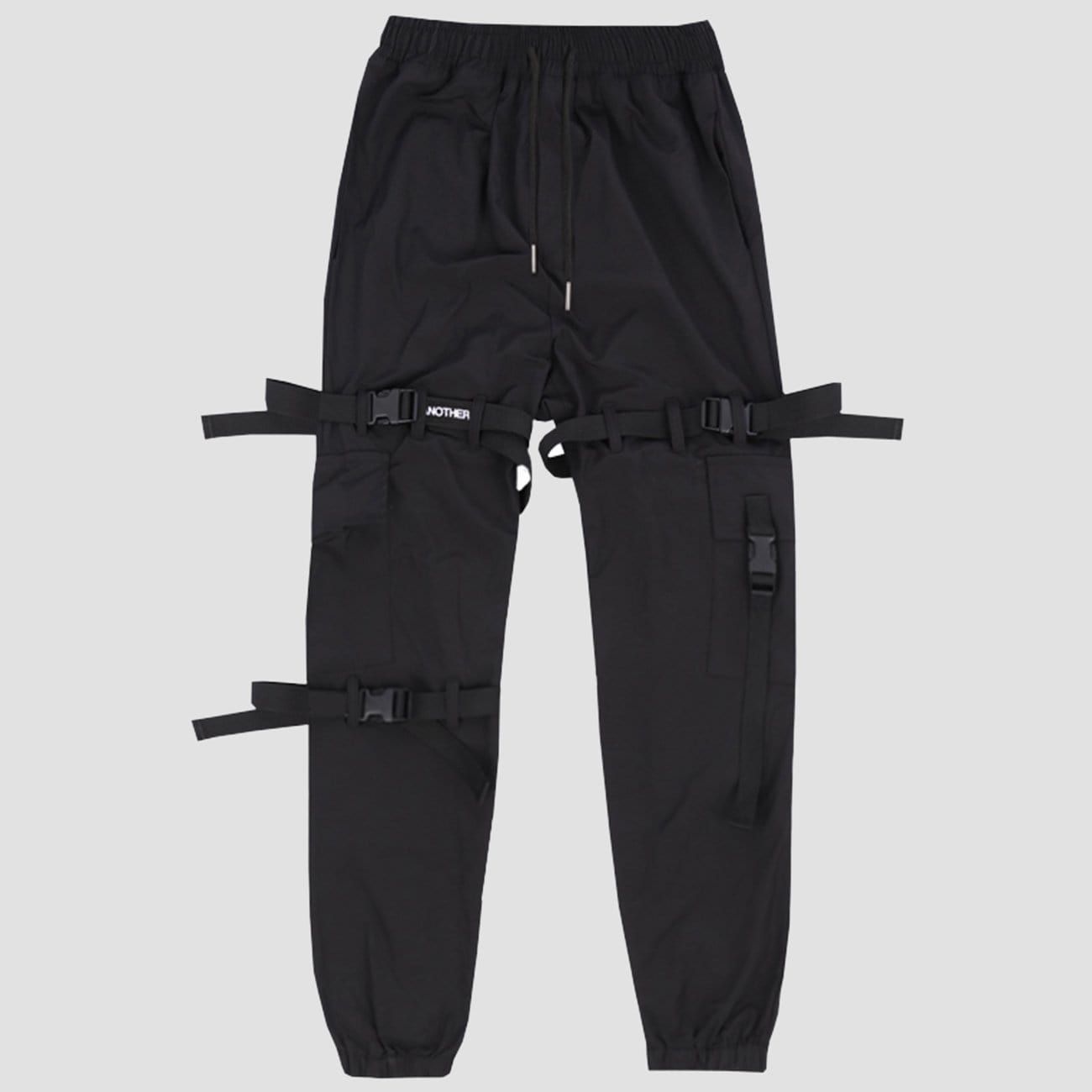 Techwear Multi Pockets Ribbons Cargo Pants sold by Yugen Theory