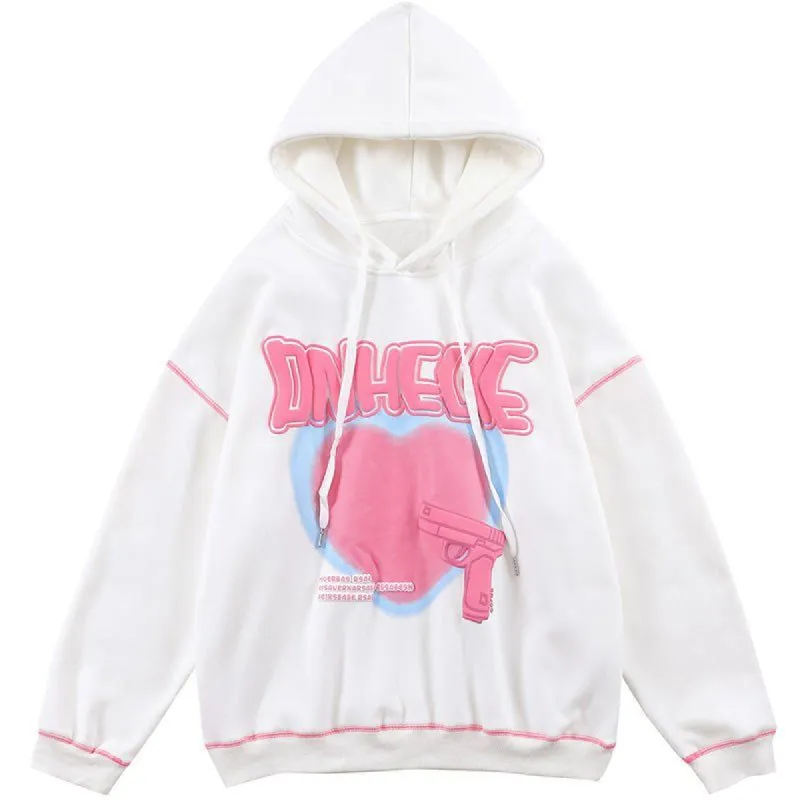 Hip Hop Style Hoodie Gradient Heart sold by Yugen Theory