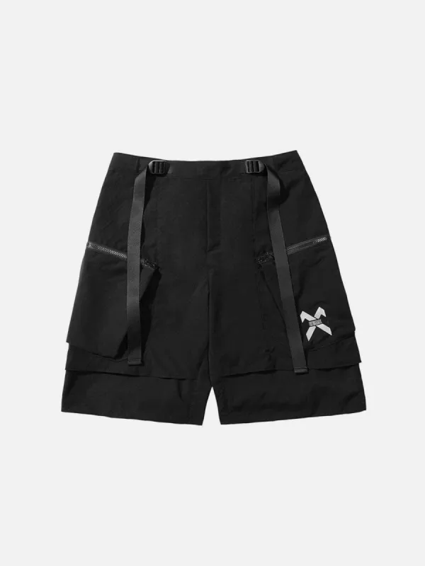 Function Long Zip Up Cargo Shorts sold by Yugen Theory