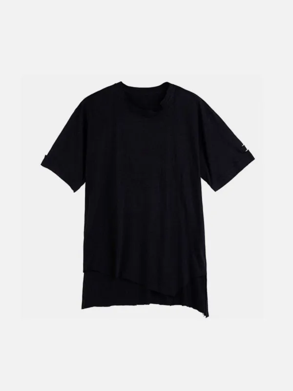 Cut Irregular Hem T-Shirt sold by Yugen Theory