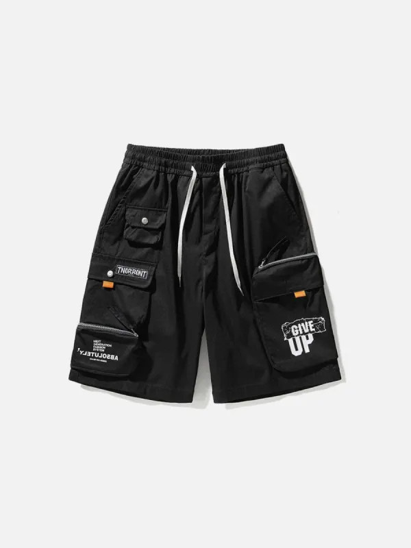 Zip Up Big Pocket Cargo Shorts sold by Yugen Theory
