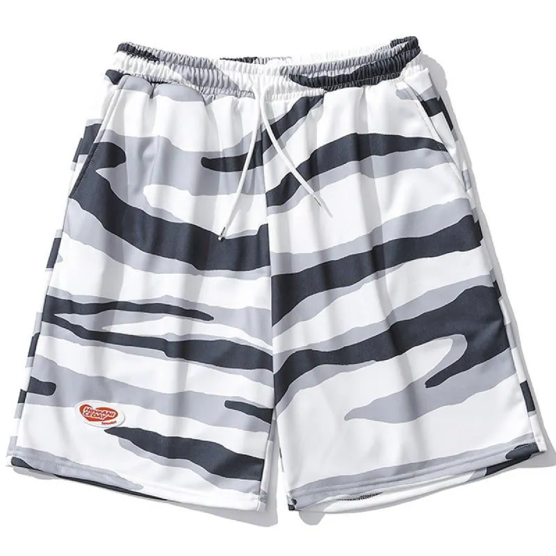 Summer Beach Shorts Camouflage Stripes sold by Yugen Theory