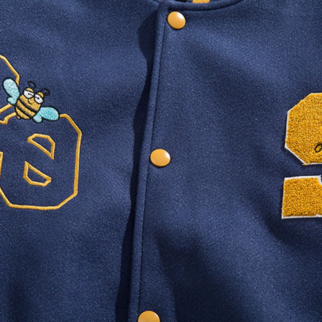 Letter Flocking Color Matching Varsity Jacket sold by Yugen Theory product image thumbnail 5