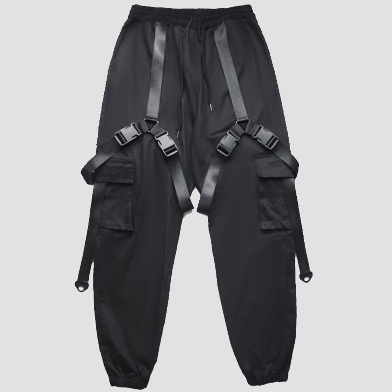 Combat Techwear Ribbons Buckle Cargo Pants sold by Yugen Theory