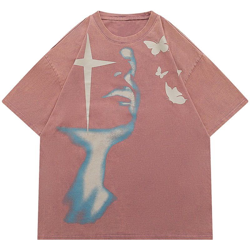 Tie Dye T-shirt Butterfly sold by Yugen Theory