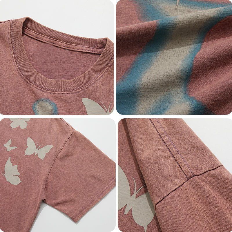 Tie Dye T-shirt Butterfly sold by Yugen Theory product image thumbnail 3