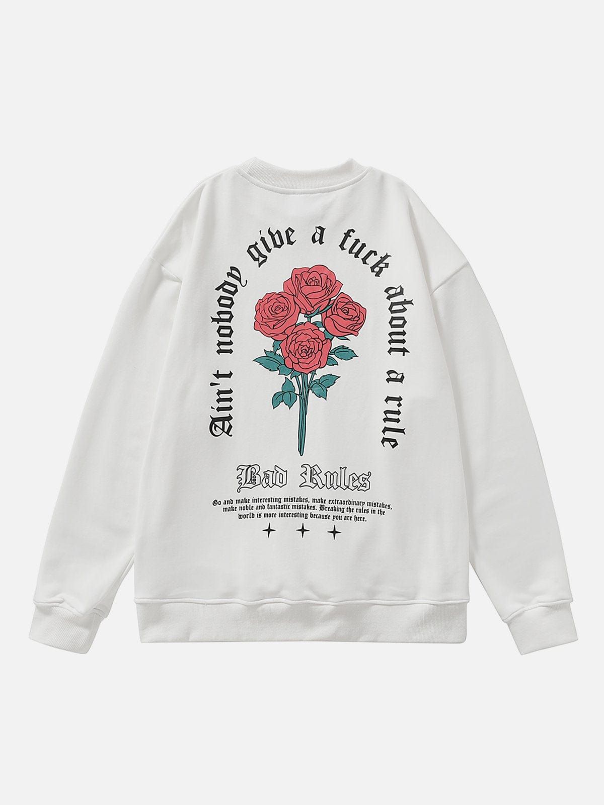 Washed Gothic Letter Rose Sweatshirt sold by Yugen Theory product image thumbnail 3