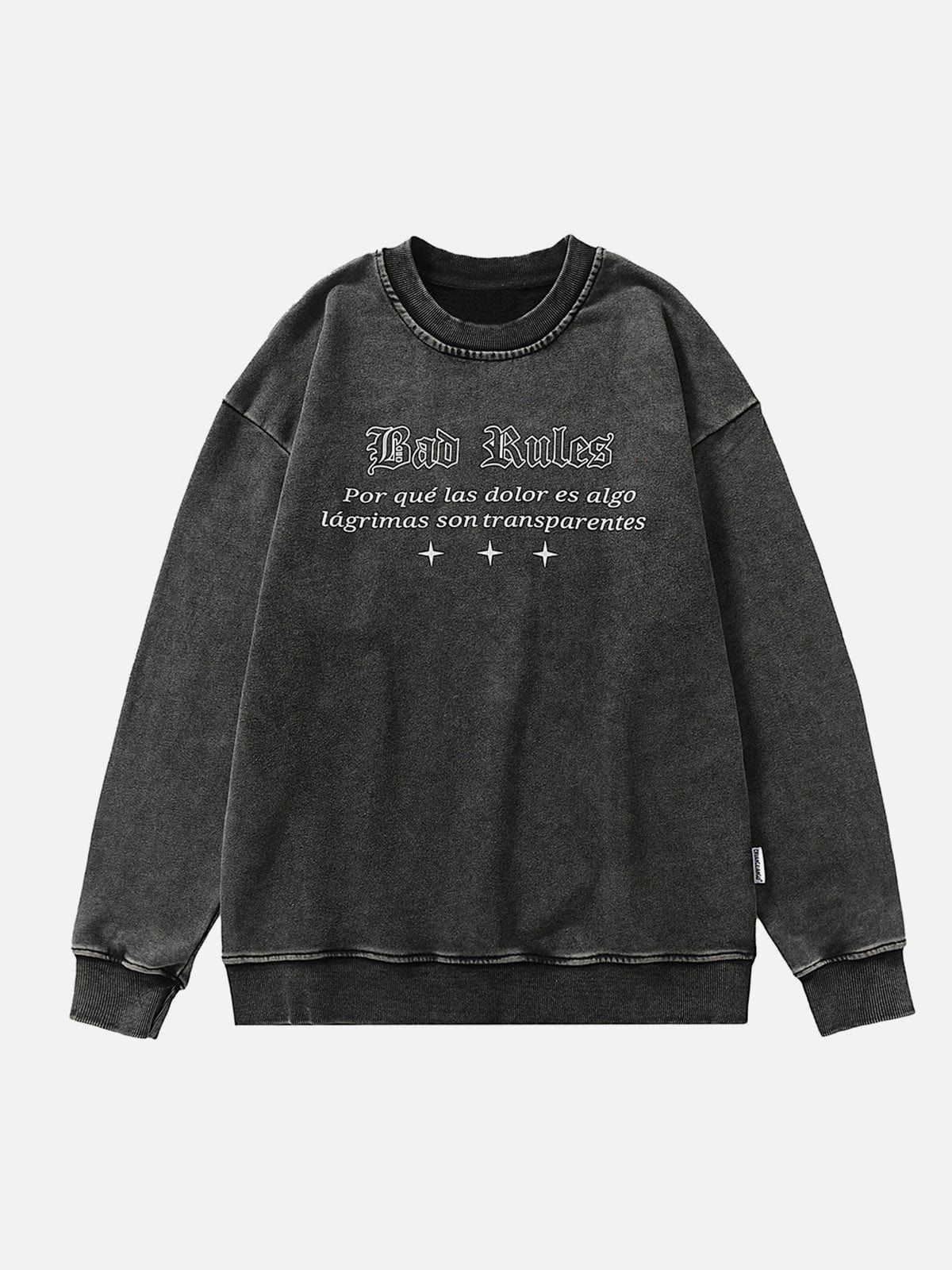 Washed Gothic Letter Rose Sweatshirt sold by Yugen Theory product image thumbnail 2