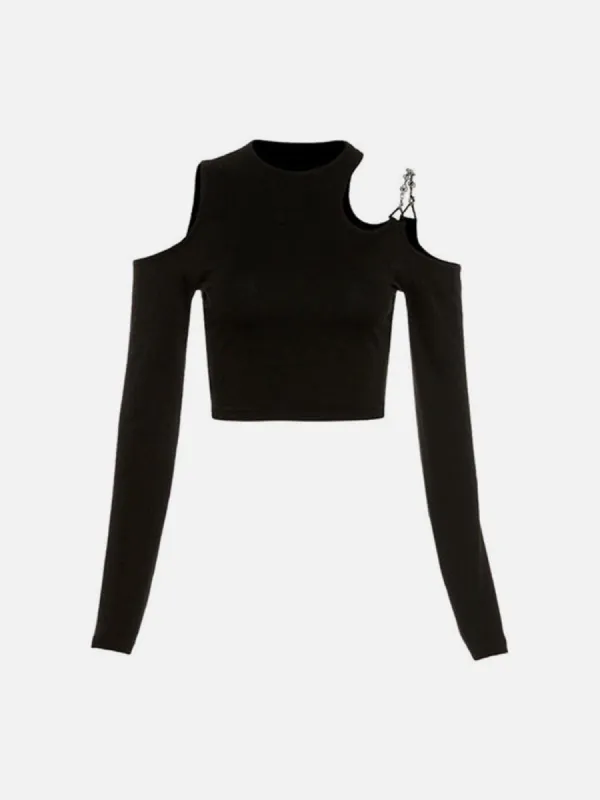 Sexy Off The Shoulder Long Sleeve T Shirt sold by Yugen Theory