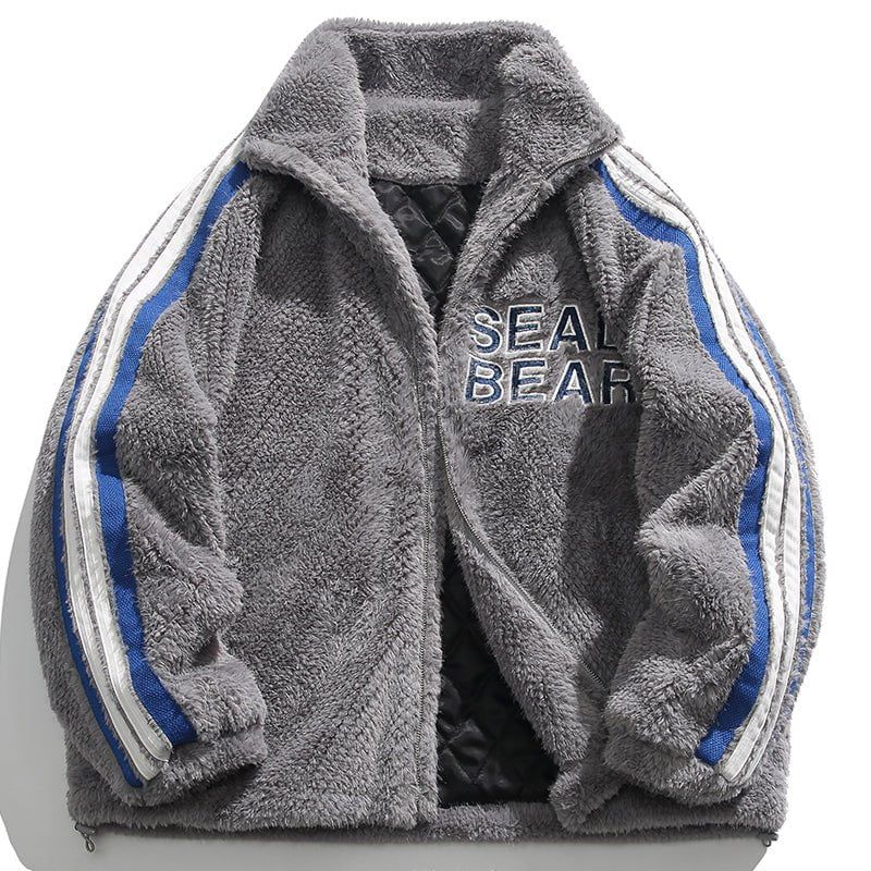 Sherpa Winter Coat Jacket Side Stripes sold by Yugen Theory product image thumbnail 2